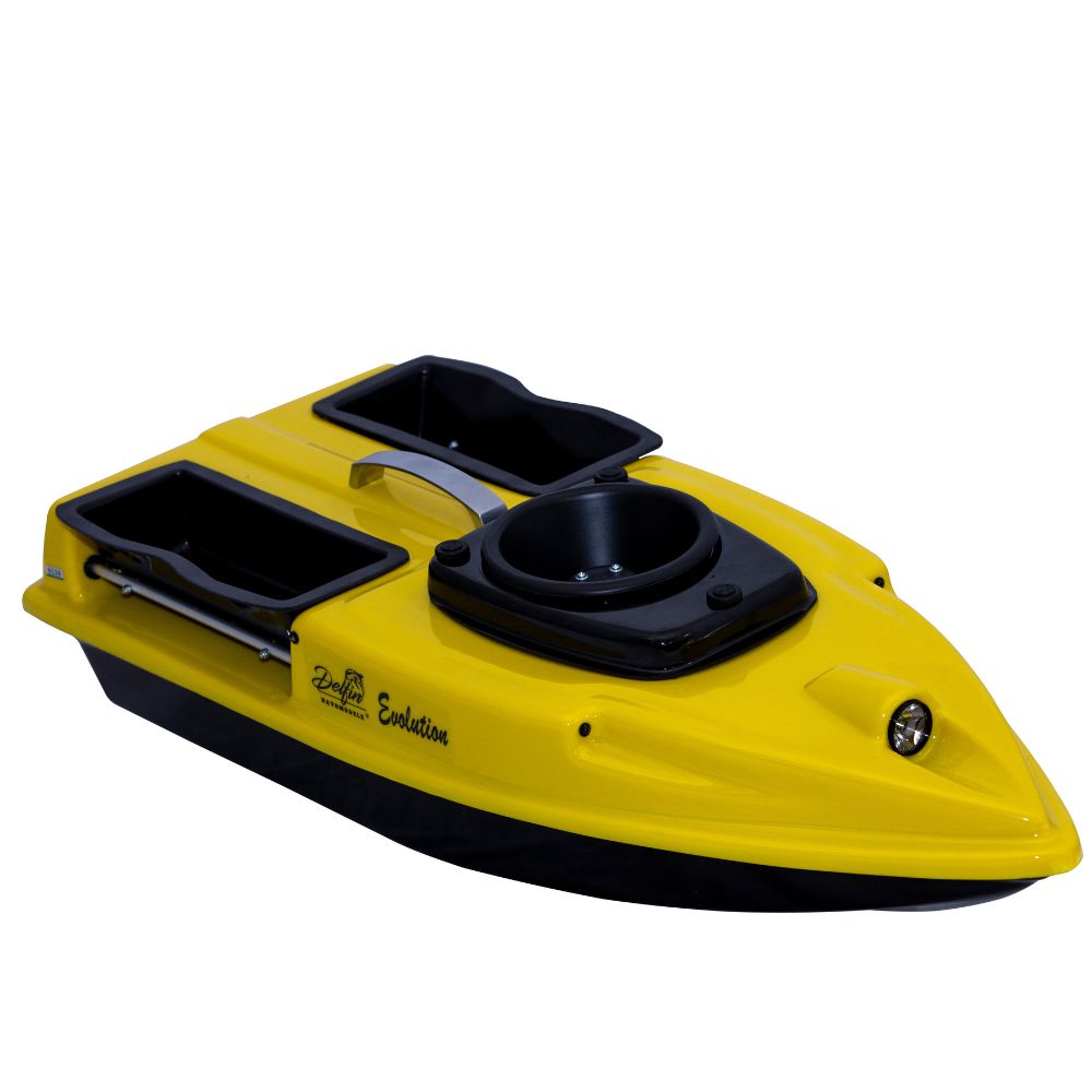 Navomodel Evolution V2 cu Morisca Galben 2.4 GHz – Stabilitate Excepțională și Cuve Generoase pentru Pescuit Eficient